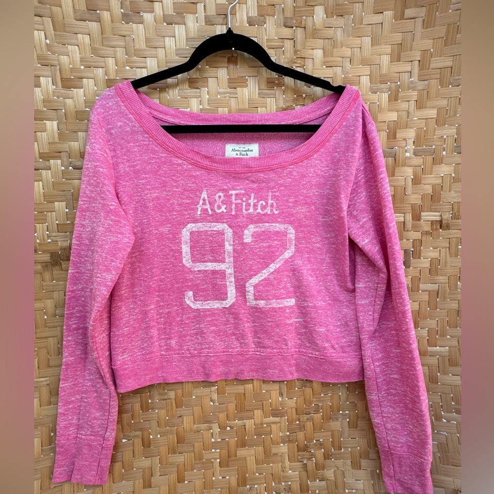 Abercrombie & Fitch Women’s Cropped Wide Neck Sweatshirt
